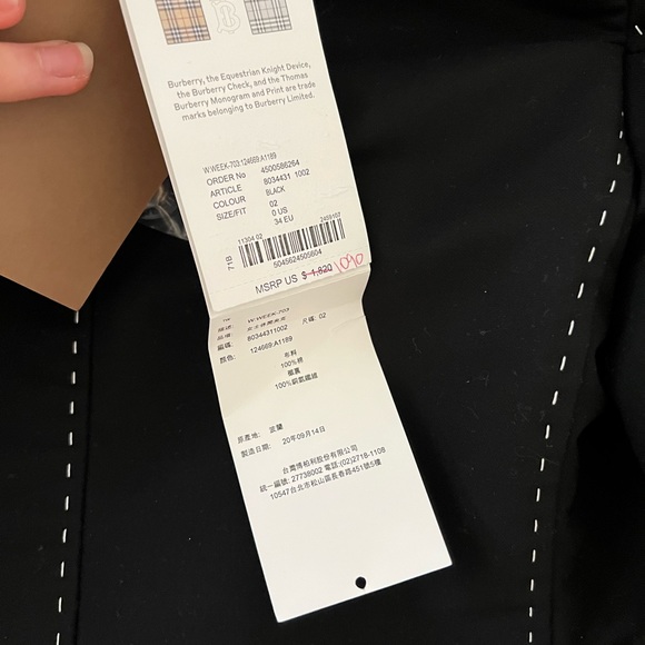 NWT Burberry stitched blazer - Picture 3 of 3